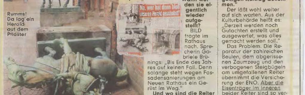 Bronzeskulptur Herolde Rathaus Bremen