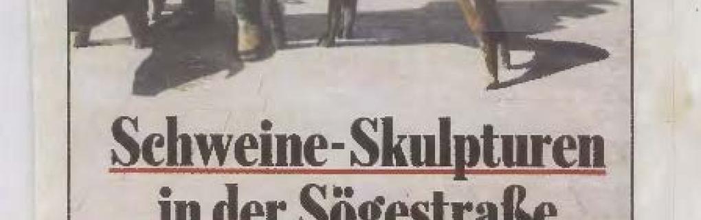 Schweineskulpturen