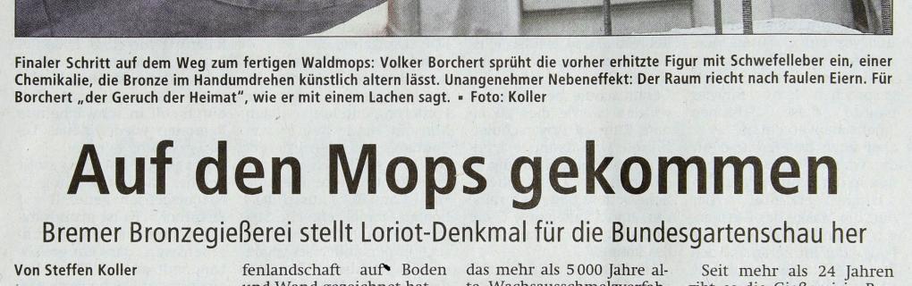 Pressebericht Auf den Mops gekommen, Weser-Kurier, Kreissblatt