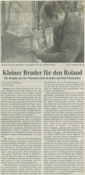 Bronzeskulptur Roland