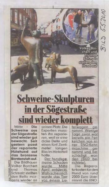 Schweineskulpturen