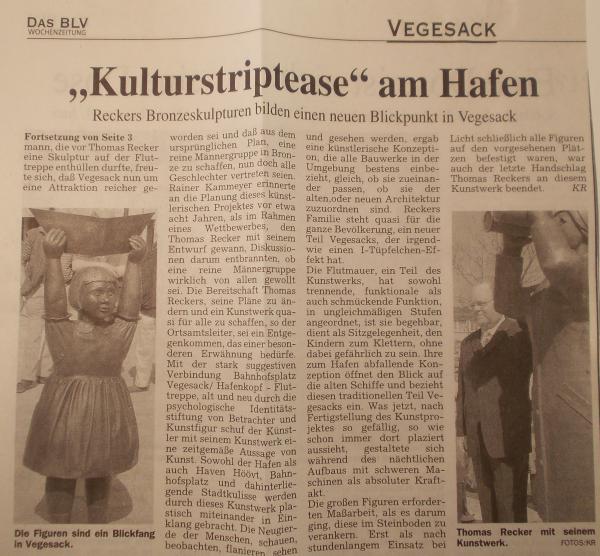 Pressebericht, "Kulturstriptease" am Hafen, Das BLV