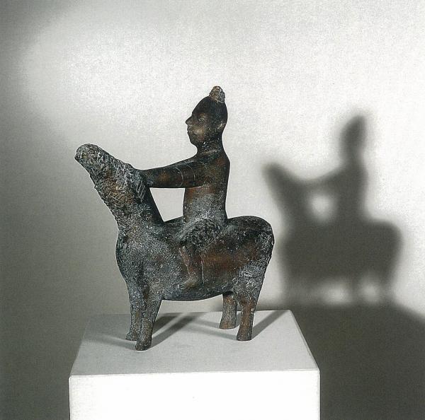 Bronzeskulptur Eberhard Szejstecki, Pferdebändiger, Wachsausschmelzverfahren, Gusshautpatina, 